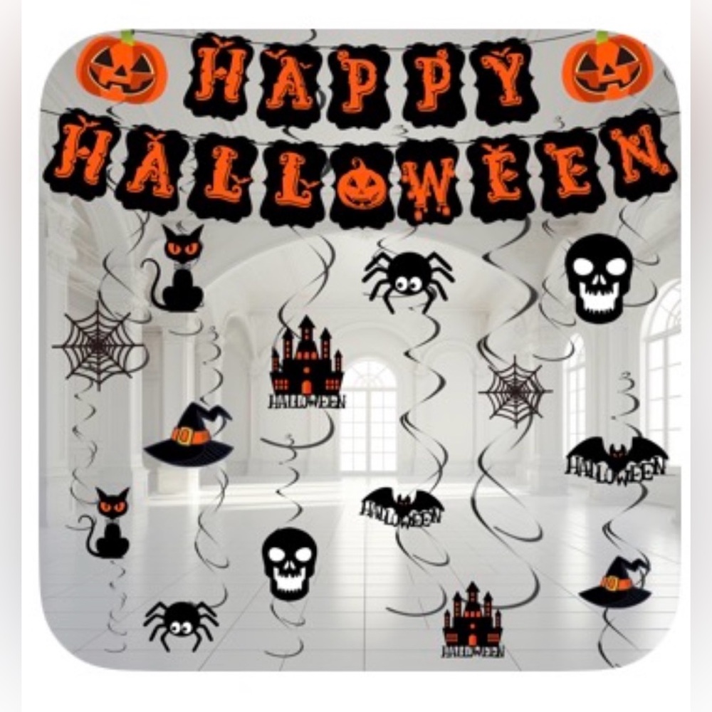 Halloween Decorations Hanging Swirl - Hanging Halloween Ceiling Streamers